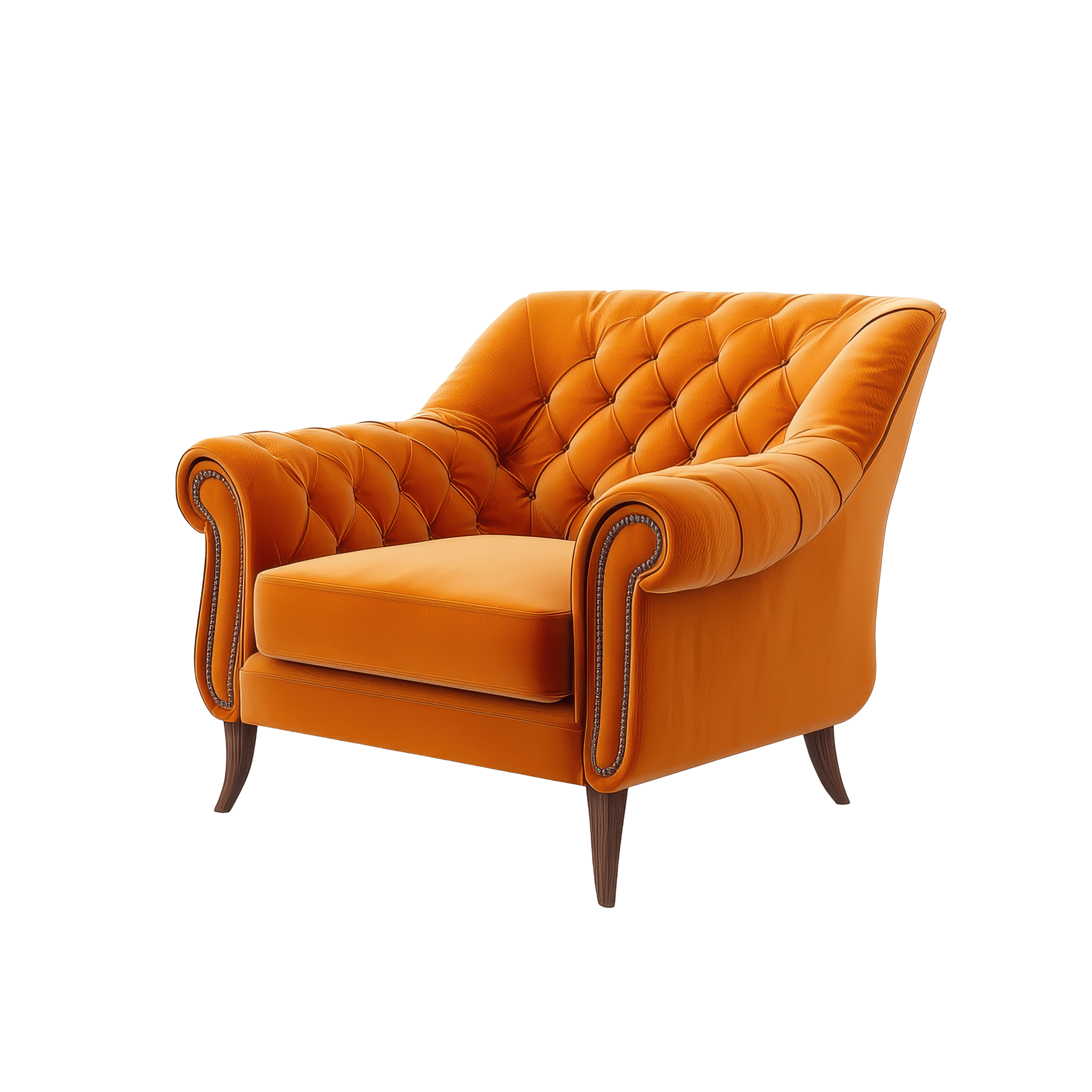 Cozy Orange Armchair